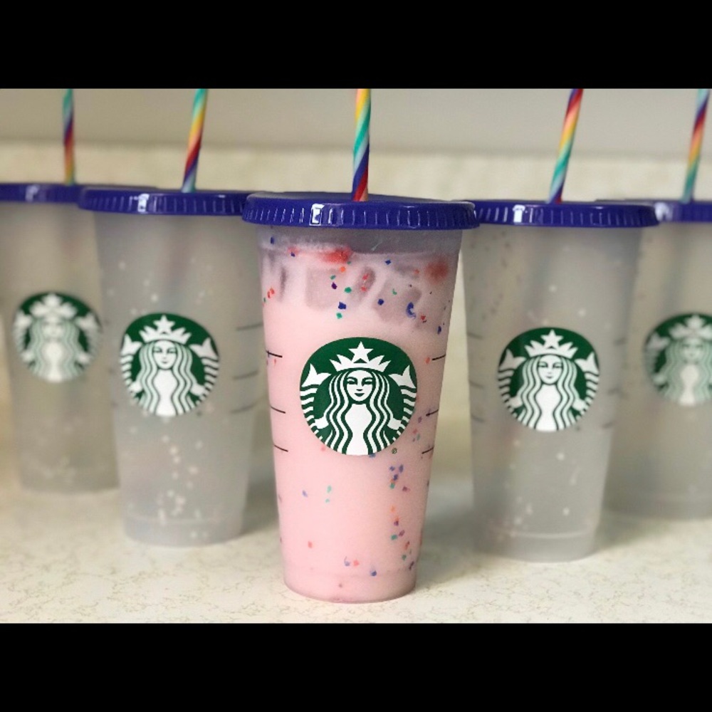 starbucks color changing confetti cold cup